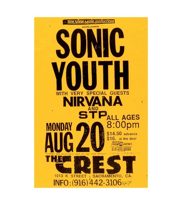1990 Sonic Youth  Nirvana  STP Crest 