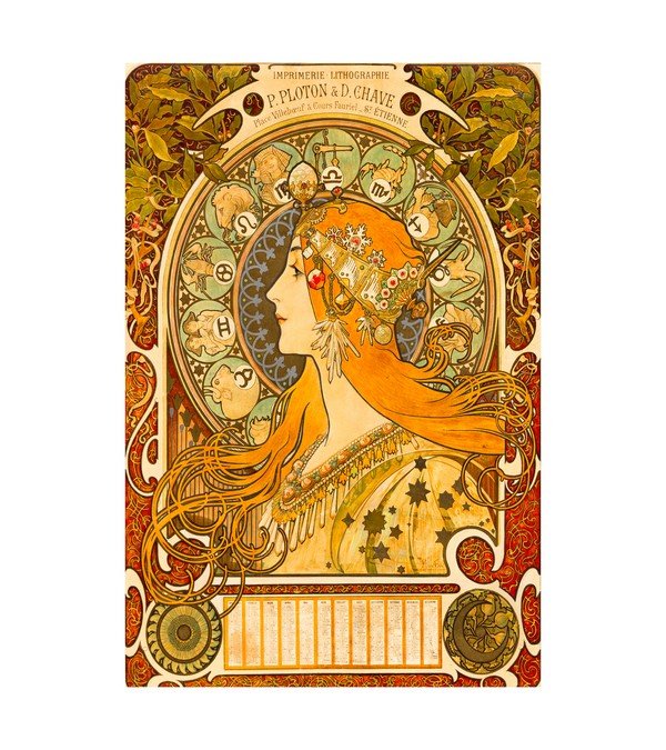 1898 Alphonse Mucha, Zodiac P. Ploton & D. Chave