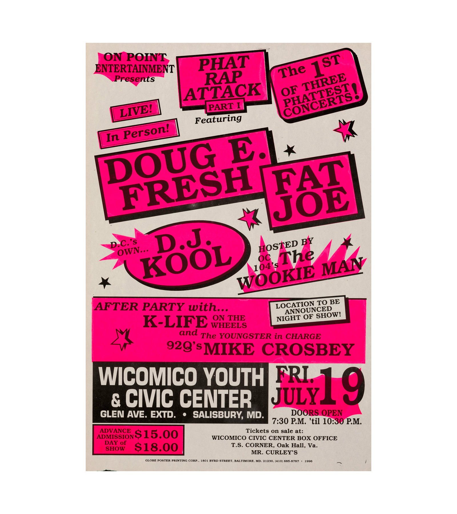 1997 Doug E. Fresh, Fat Joe, DJ Kool Salisbury, MD 