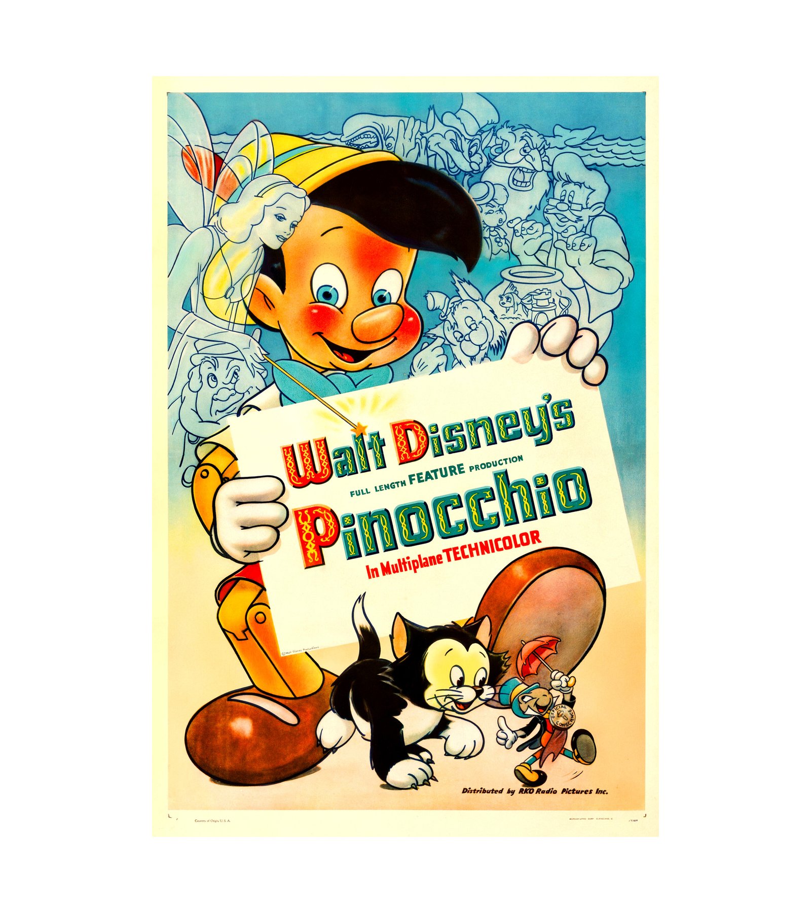 1940 Pinocchio (RKO) Disney 