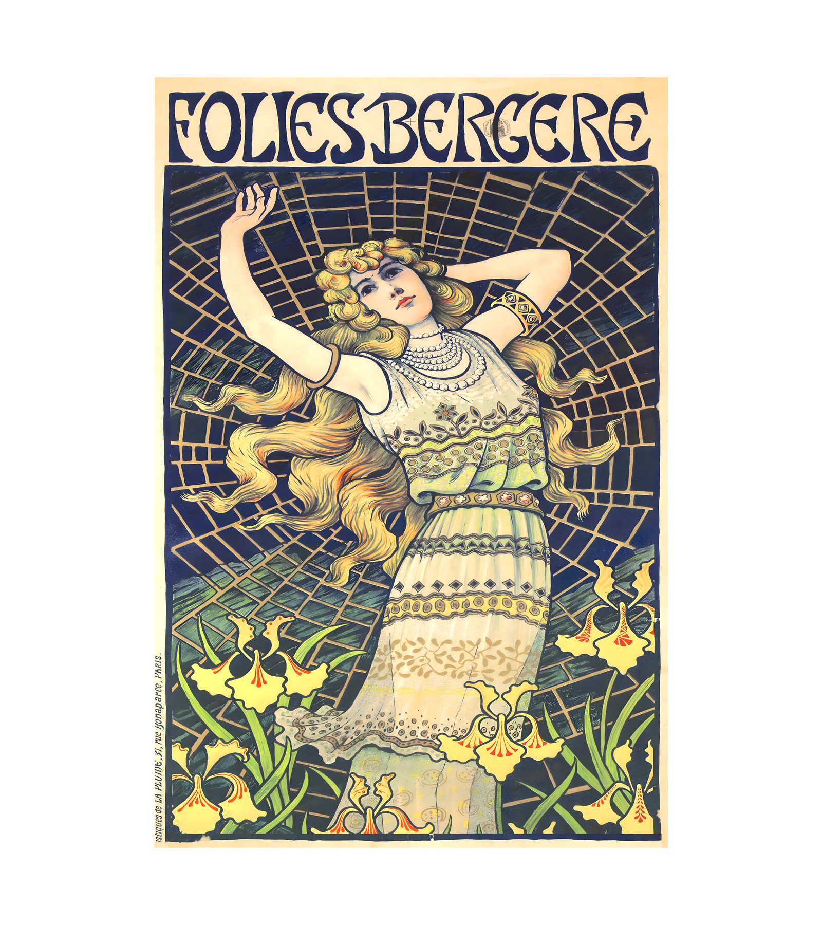 1898 PAUL BERTHON - Folies-Bergere - Liane de Pougy - Imp. Lemercier, Paris 