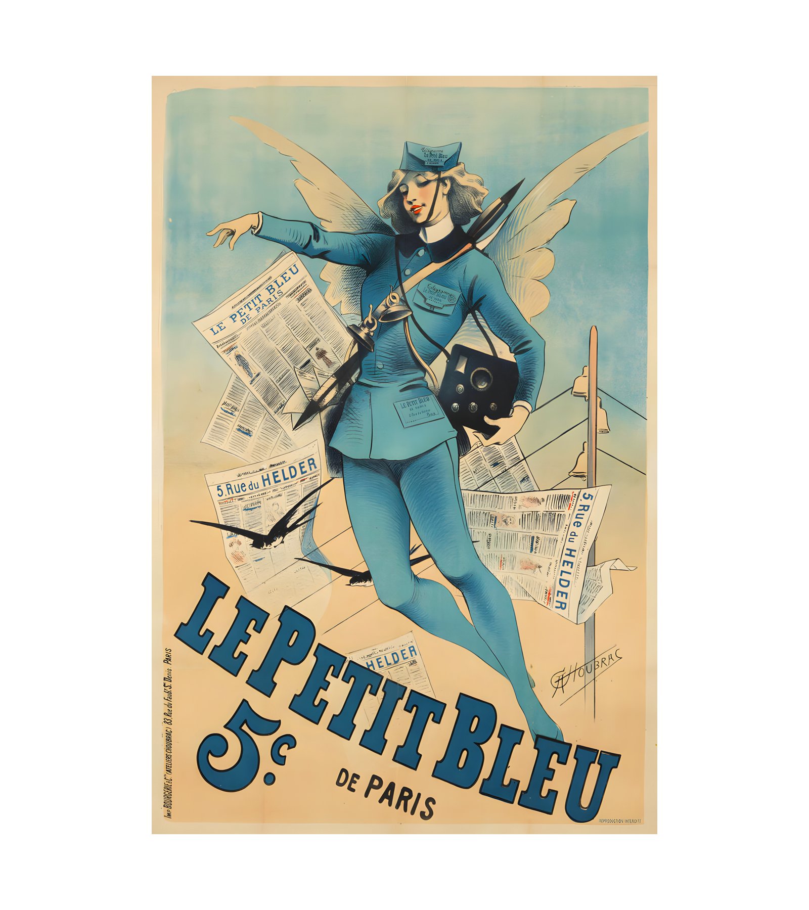 1898 ALFRED CHOUBRAC - Le Petit Bleu - Imp. Bougerie, Parisfr 