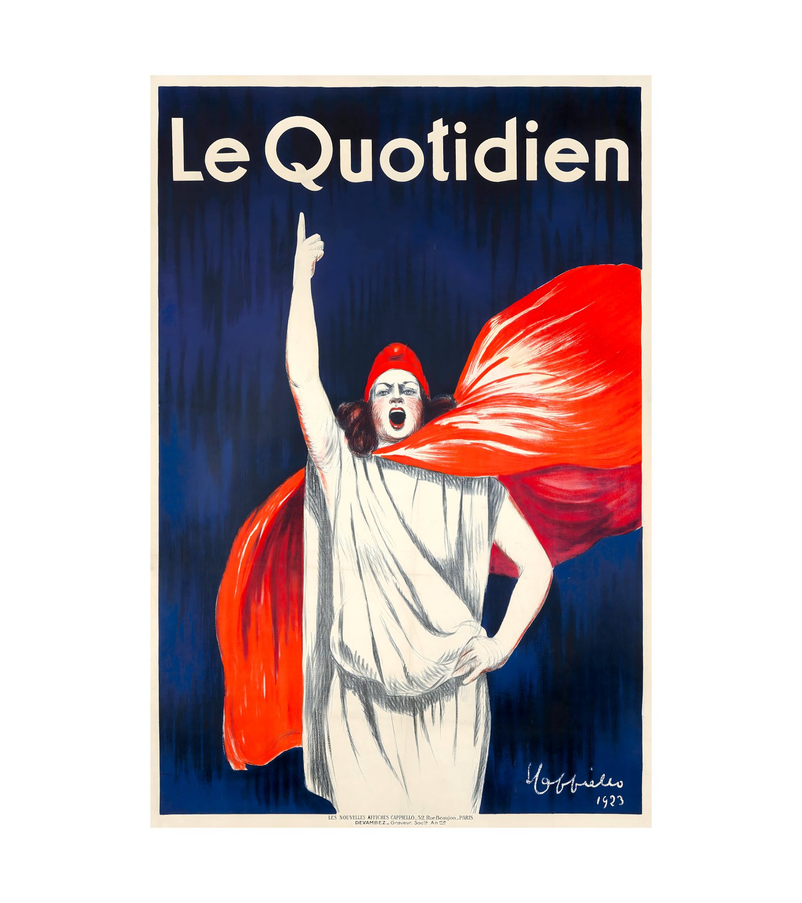1923 LEONETTO CAPPIELLO - Le Quotidien Devambez, Paris 