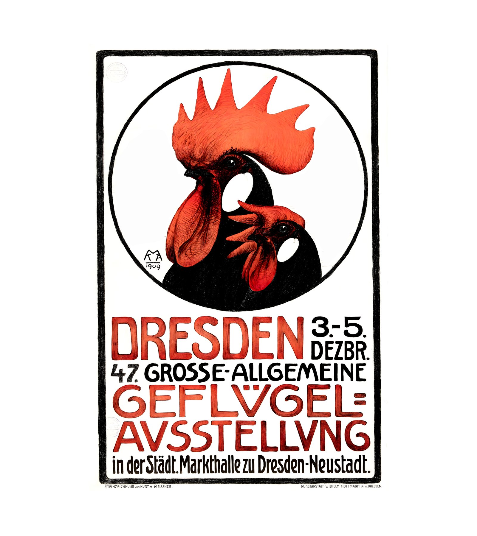 1909 Kurt A. Meissner - Dresden Geflugel-Ausstellung 