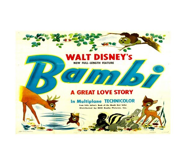 1942 Bambi (RKO) A Great Love Story 