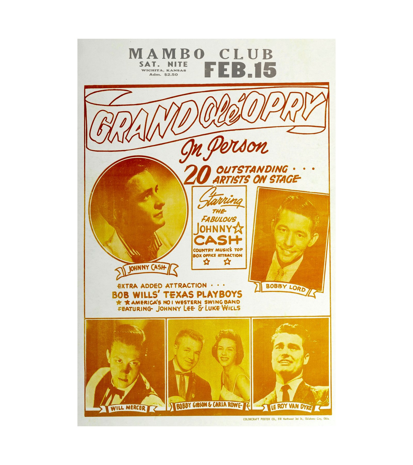 1950s Johnny Cash, Bill Willis and the Texas Playboys, Sun Records  