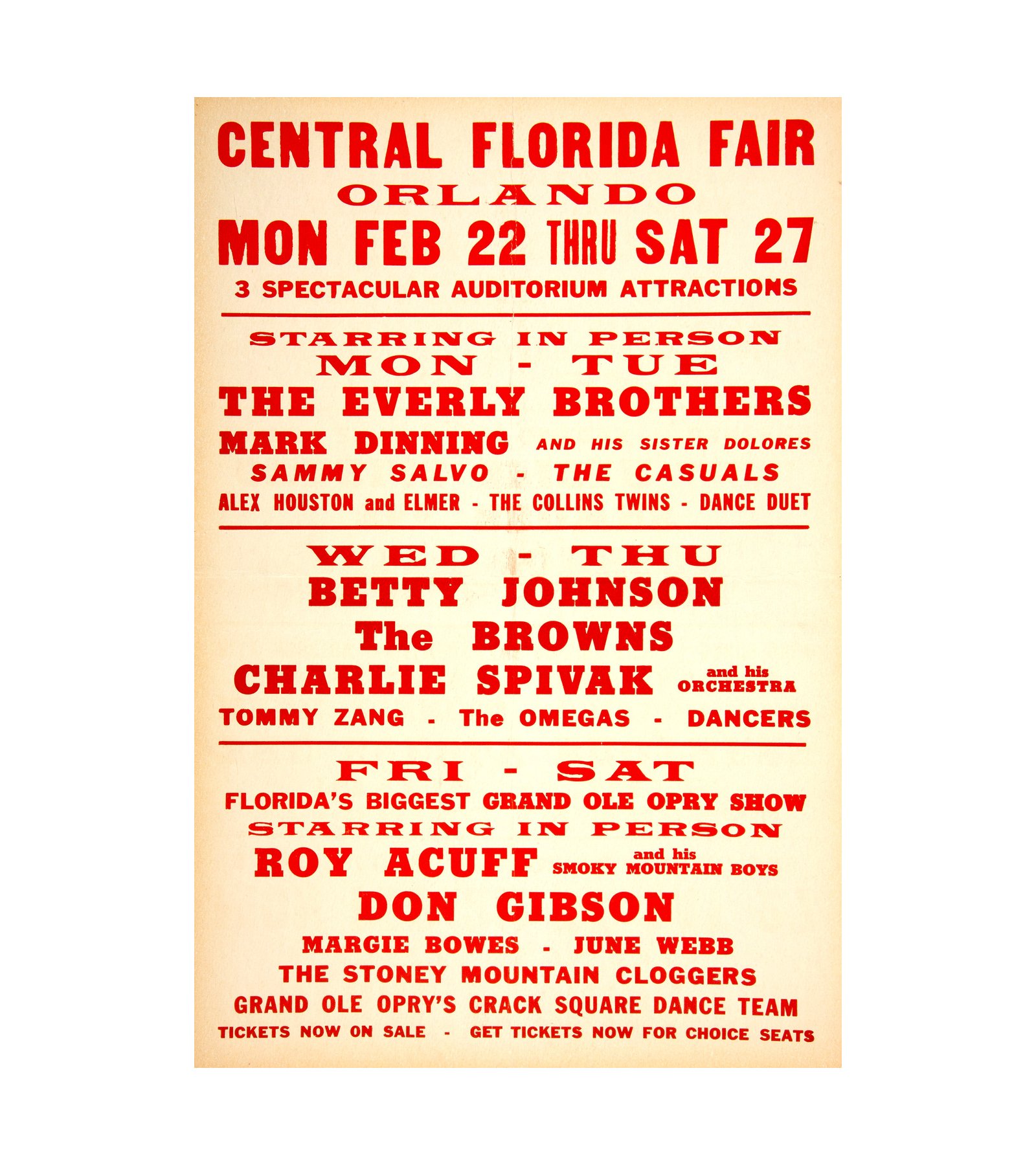 1960 Everly Brothers  Orlando, FL 
