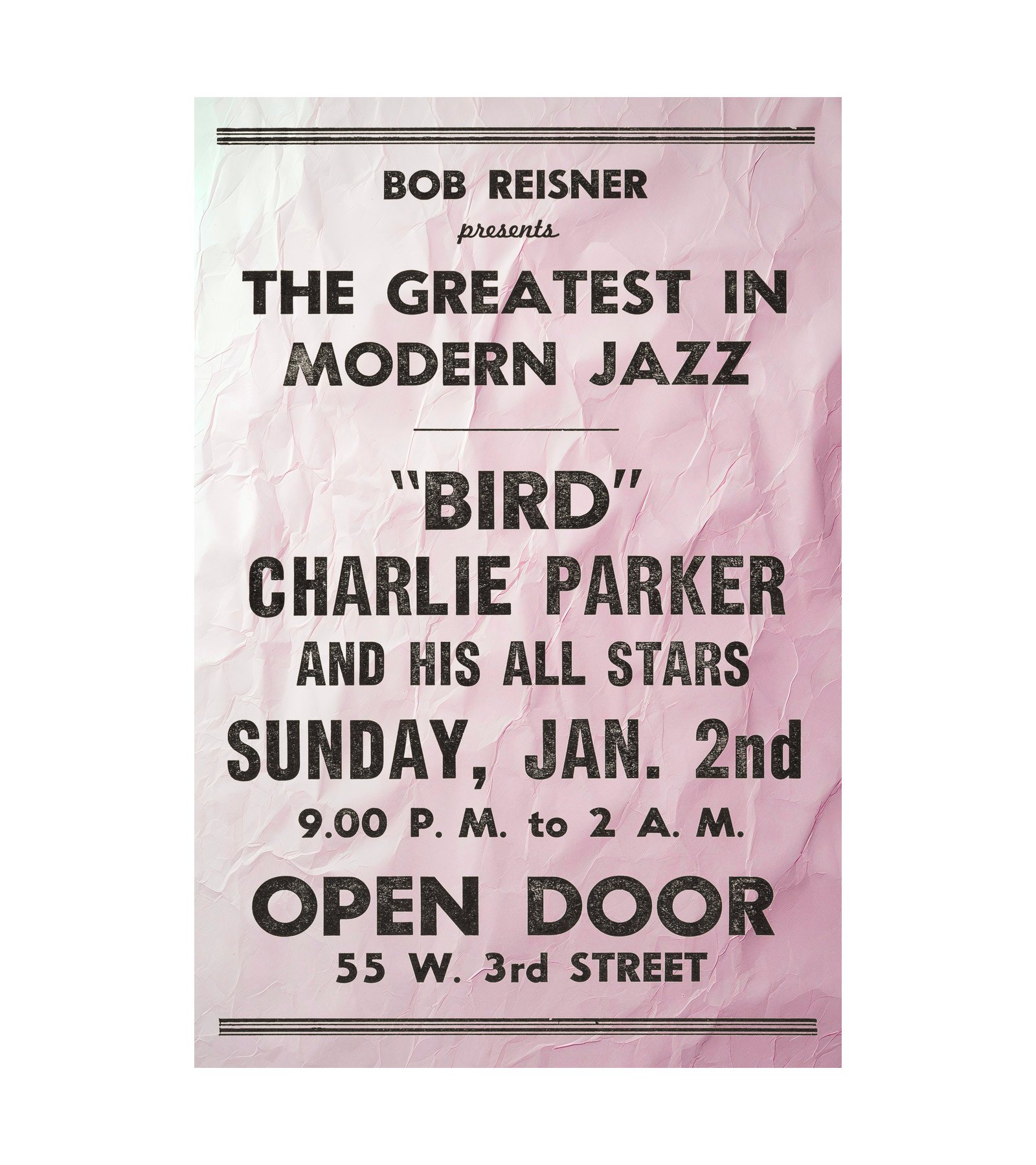 1955 Charlie Parker Open Door (Bob Reisner Presents) 