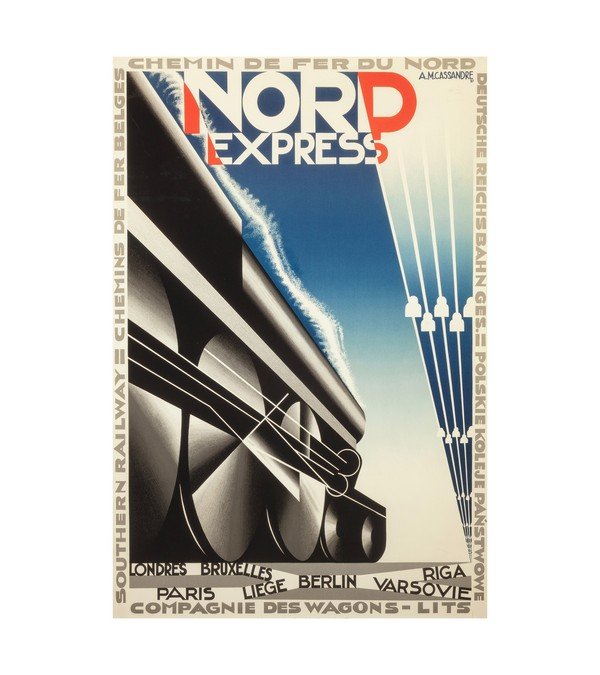 1927 After A.M. Cassandre (French) Nord Express 