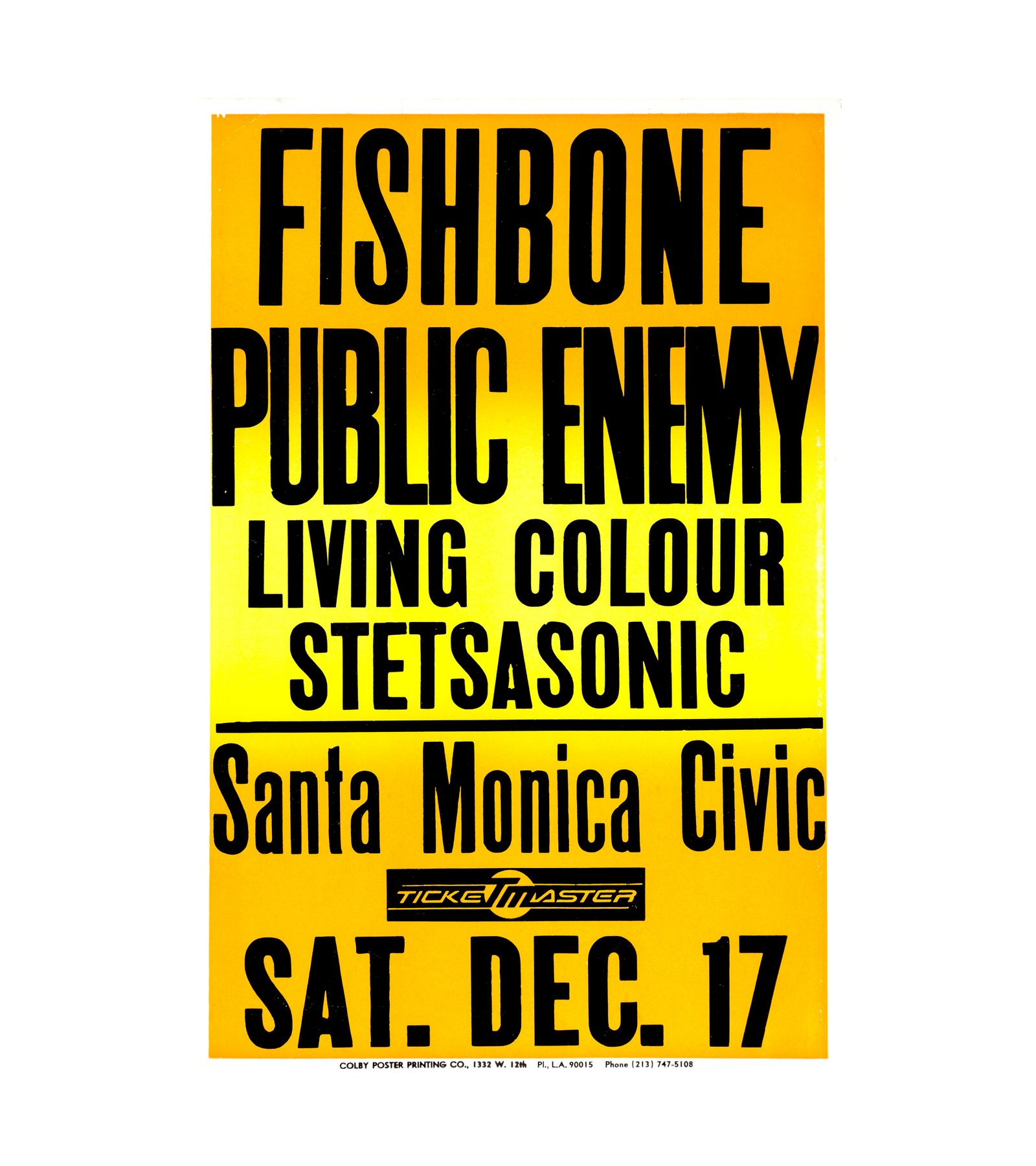 1988 Public Enemy - Stetsasonic Santa Monica Civic Auditorium 