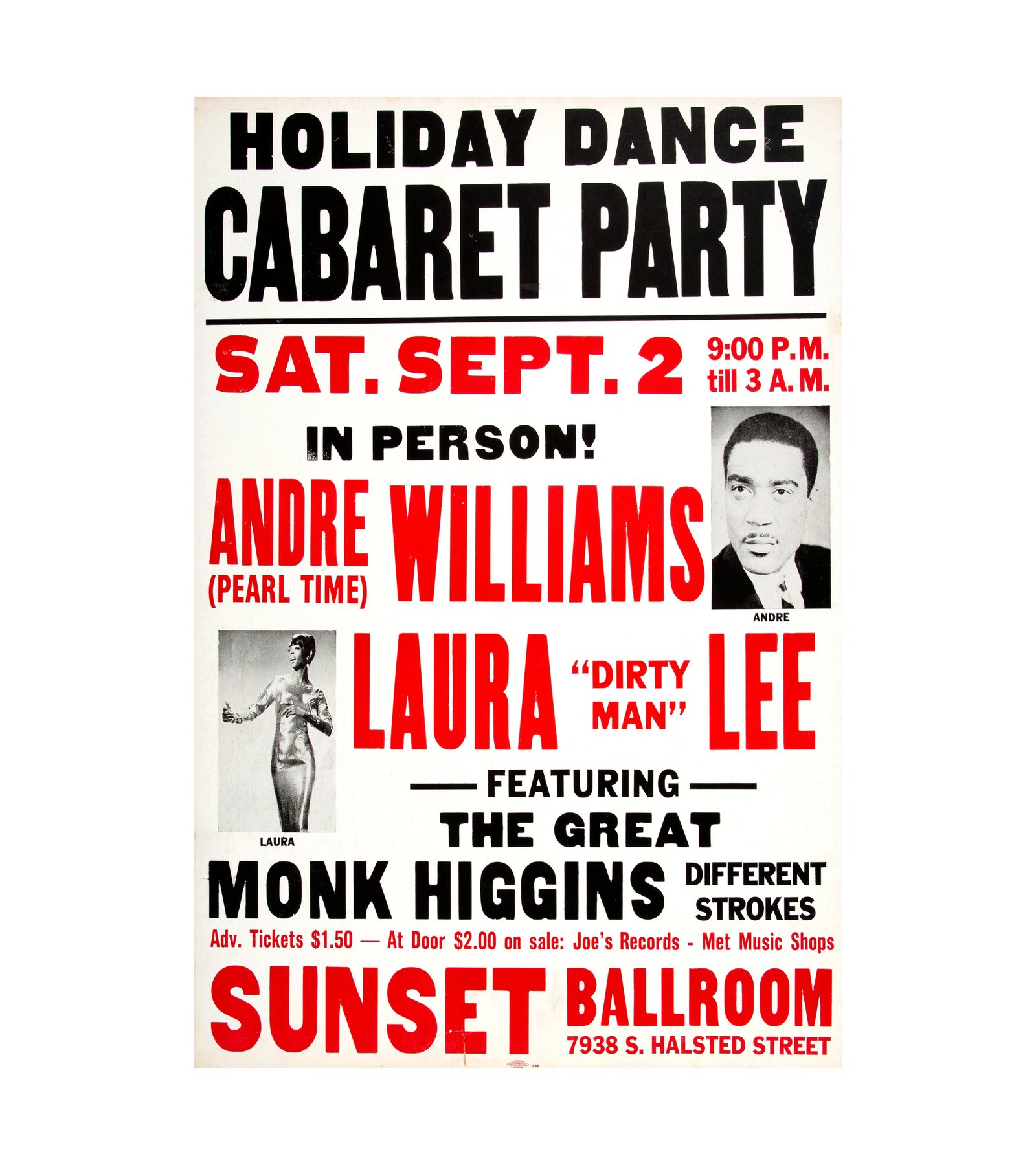 1960s Andre Williams, Laura Lee, John Roberts 