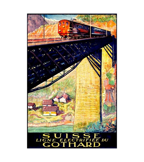 1924 Switzerland Travel Poster (C.F.F.) 
