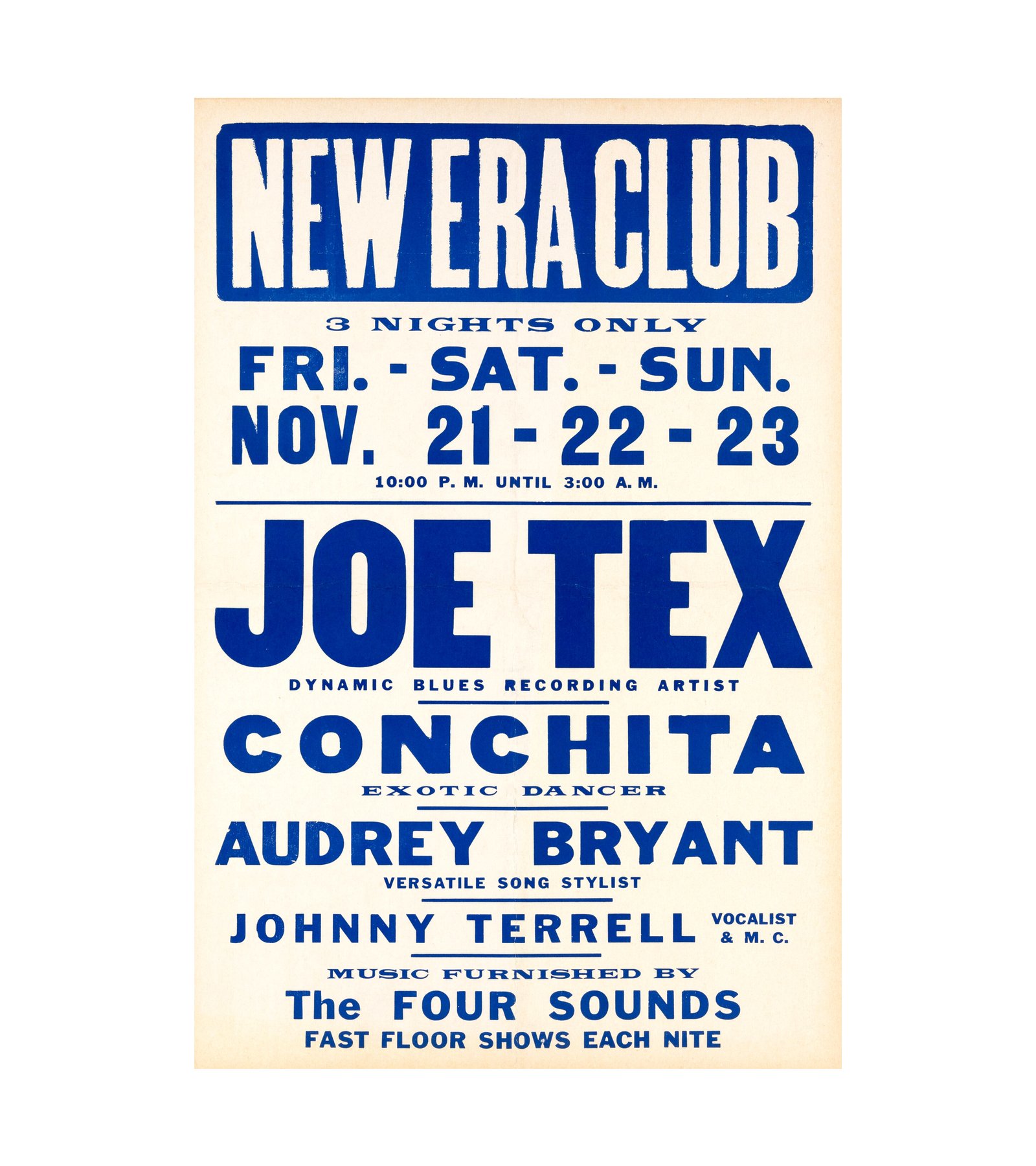 1958 Joe Tex Nashville, TN Dynamic Blues Recording Artist 