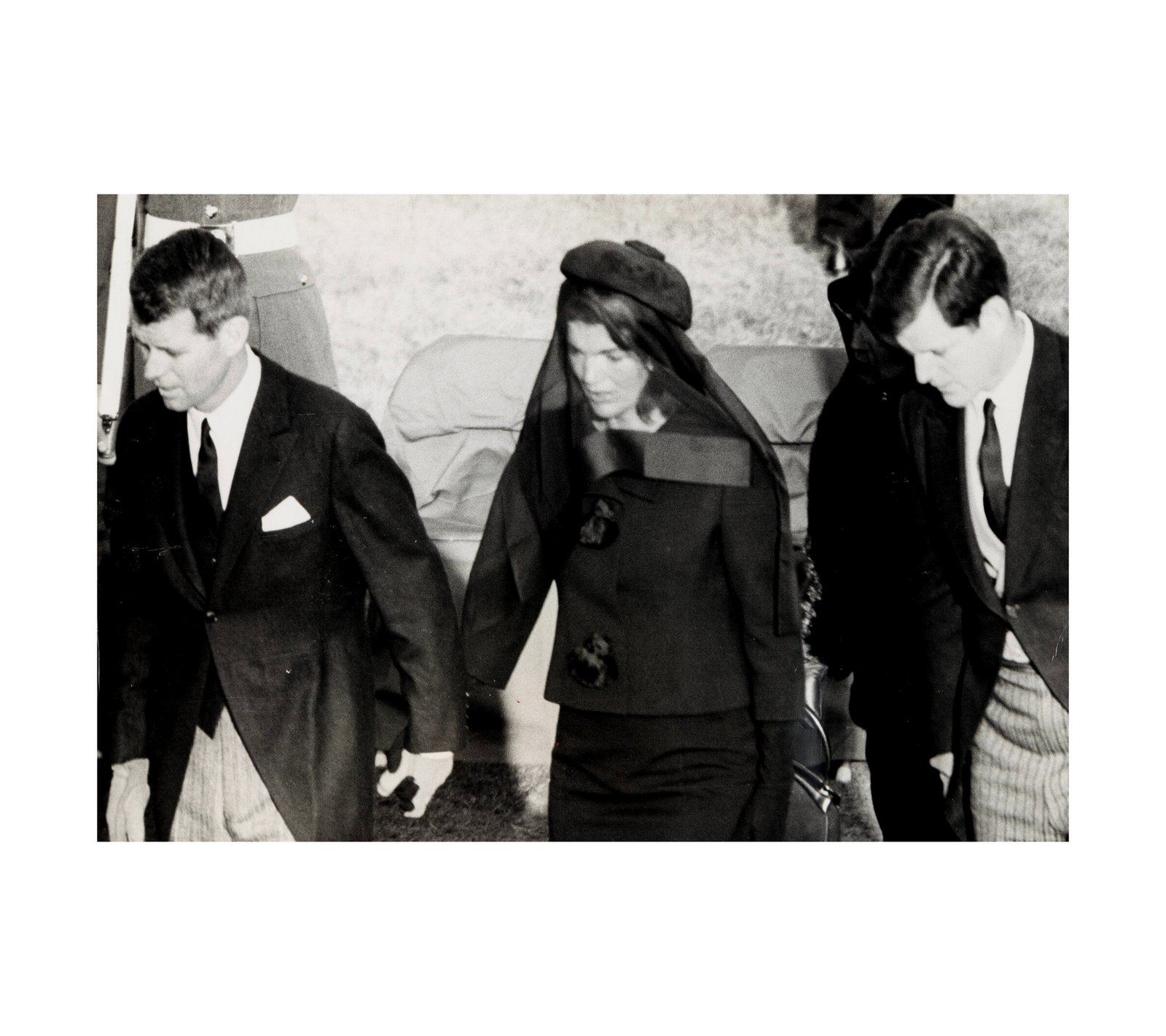 Jacqueline Kennedy, Robert F. Kennedy, and Edward Kennedy at Funeral for John F. Kennedy 