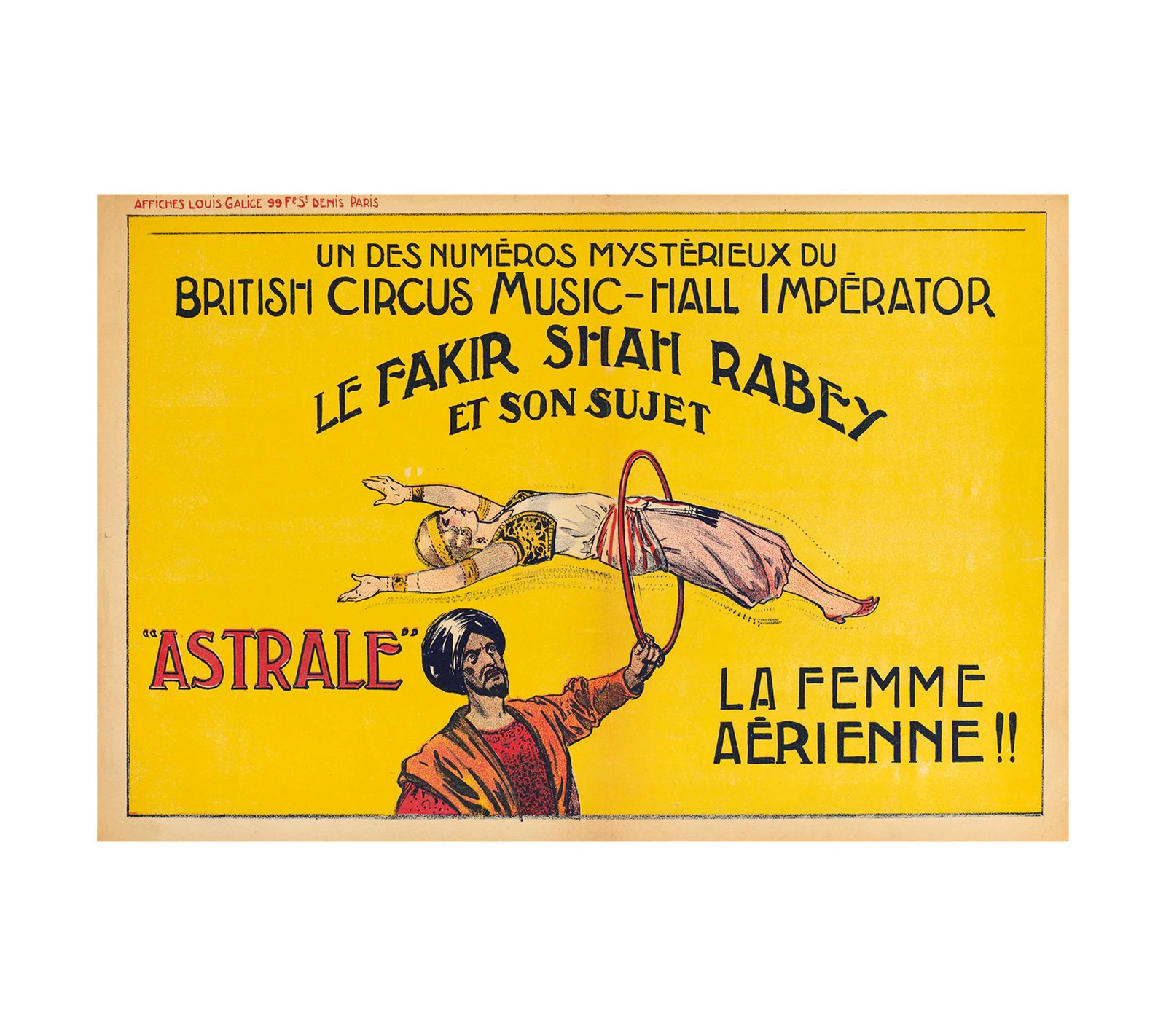 1915 The Fakir Shah Rabey and The Aerial Woman, Levitation magic