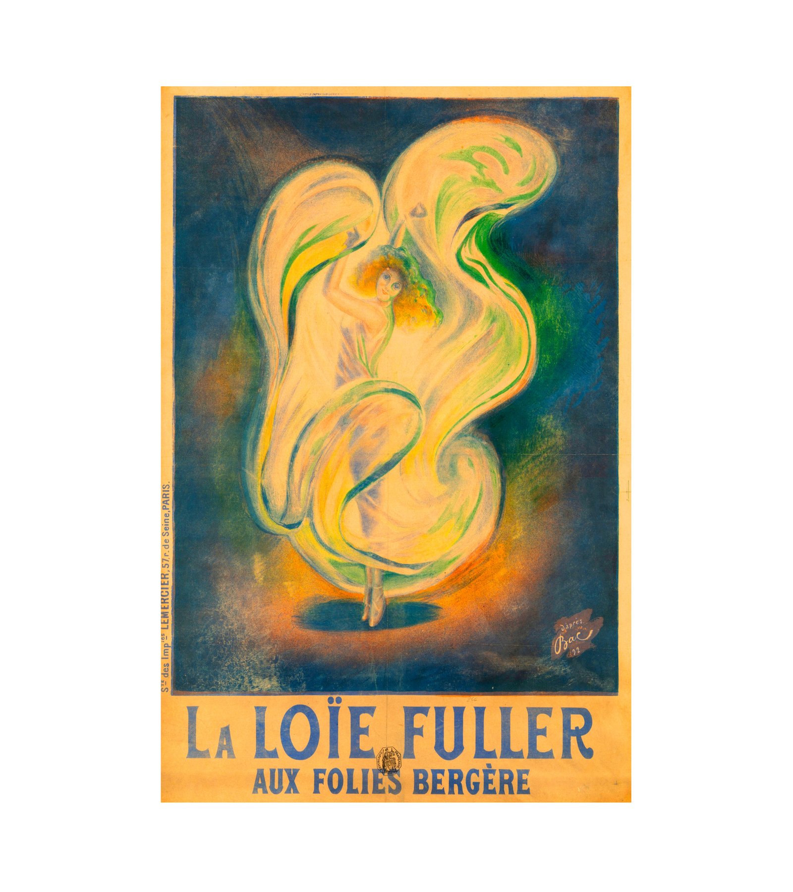1892 Ferdinand Sigismund Bac (French) La Loie Fuller aux Folies Bergere