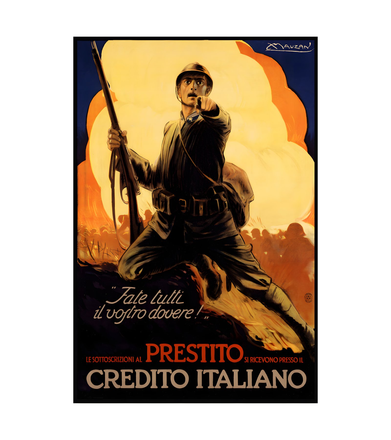 1920 Prestito Credito Italiano by Mauzan