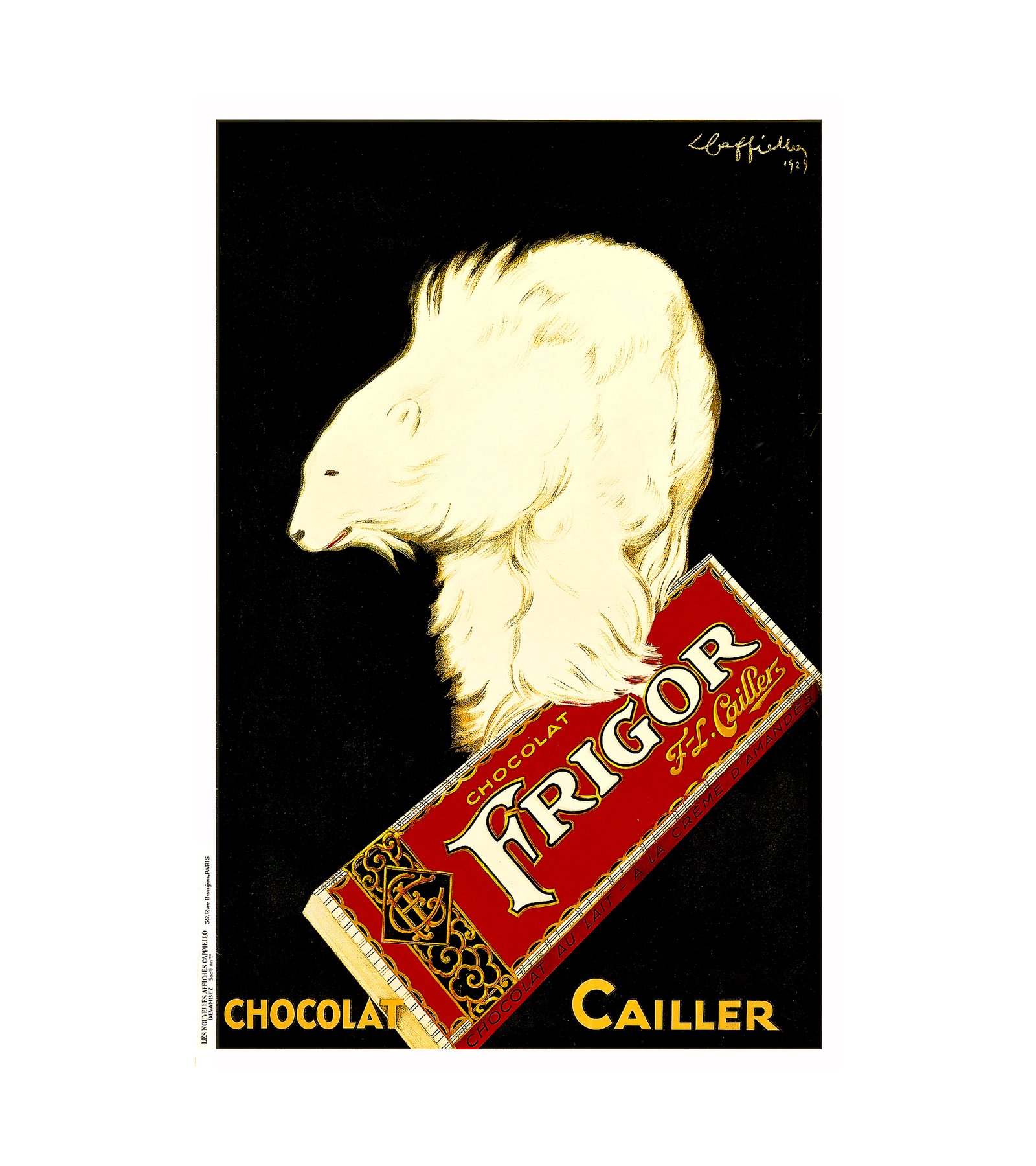 1929 Frigor, Chocolat Cailler Leonetto Cappiello (Italian, 1875-1942)