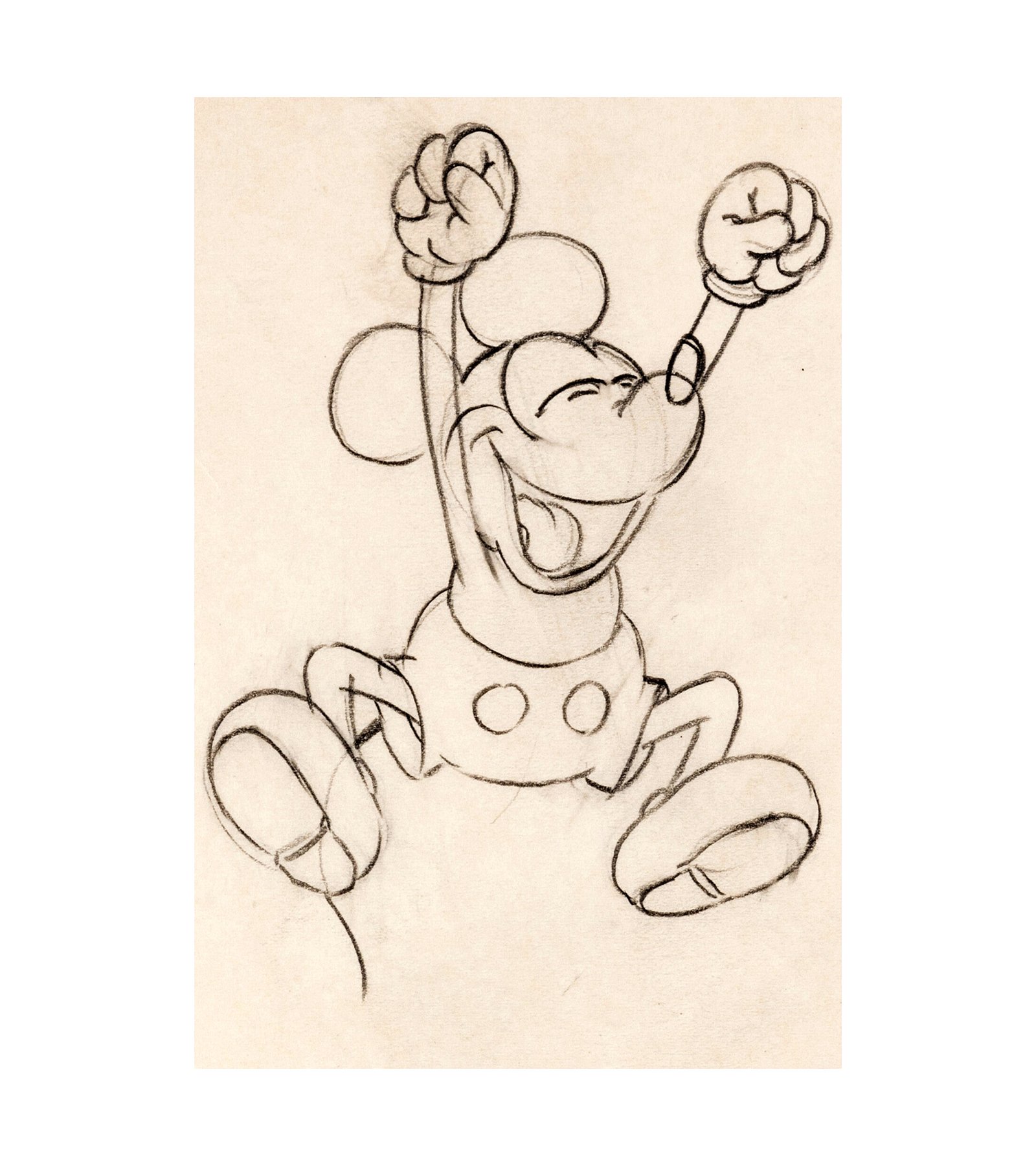 1935 Mickey's Kangaroo - Mickey Mouse Animation Drawing 