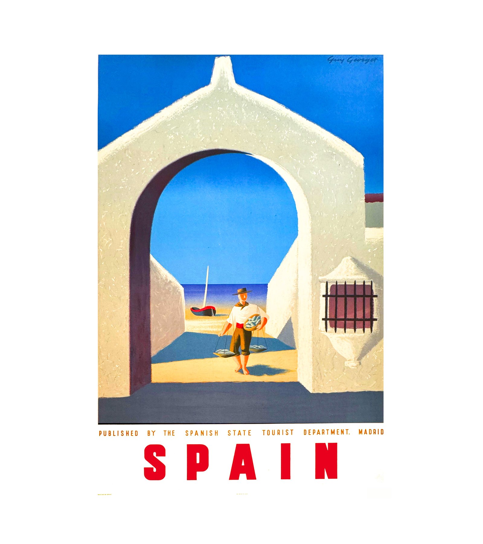 1952 Spain Sea Side Village 