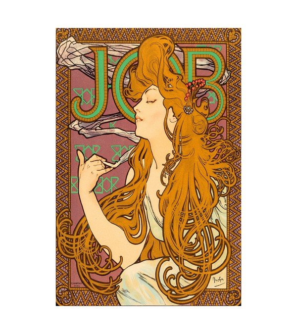 1897 Job cigarette paper Alphonse Mucha