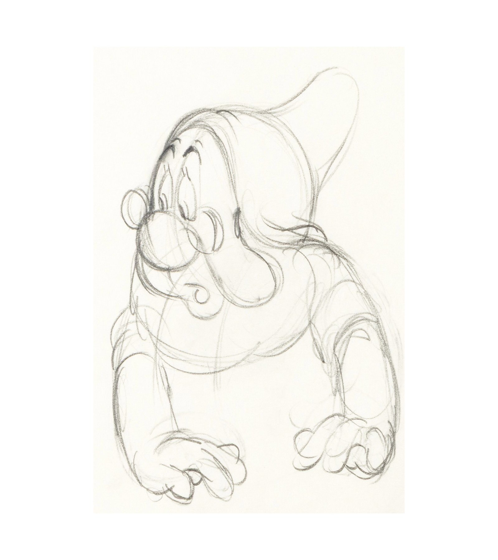 1937 Snow White and the Seven Dwarfs - Doc - Animation Drawing 