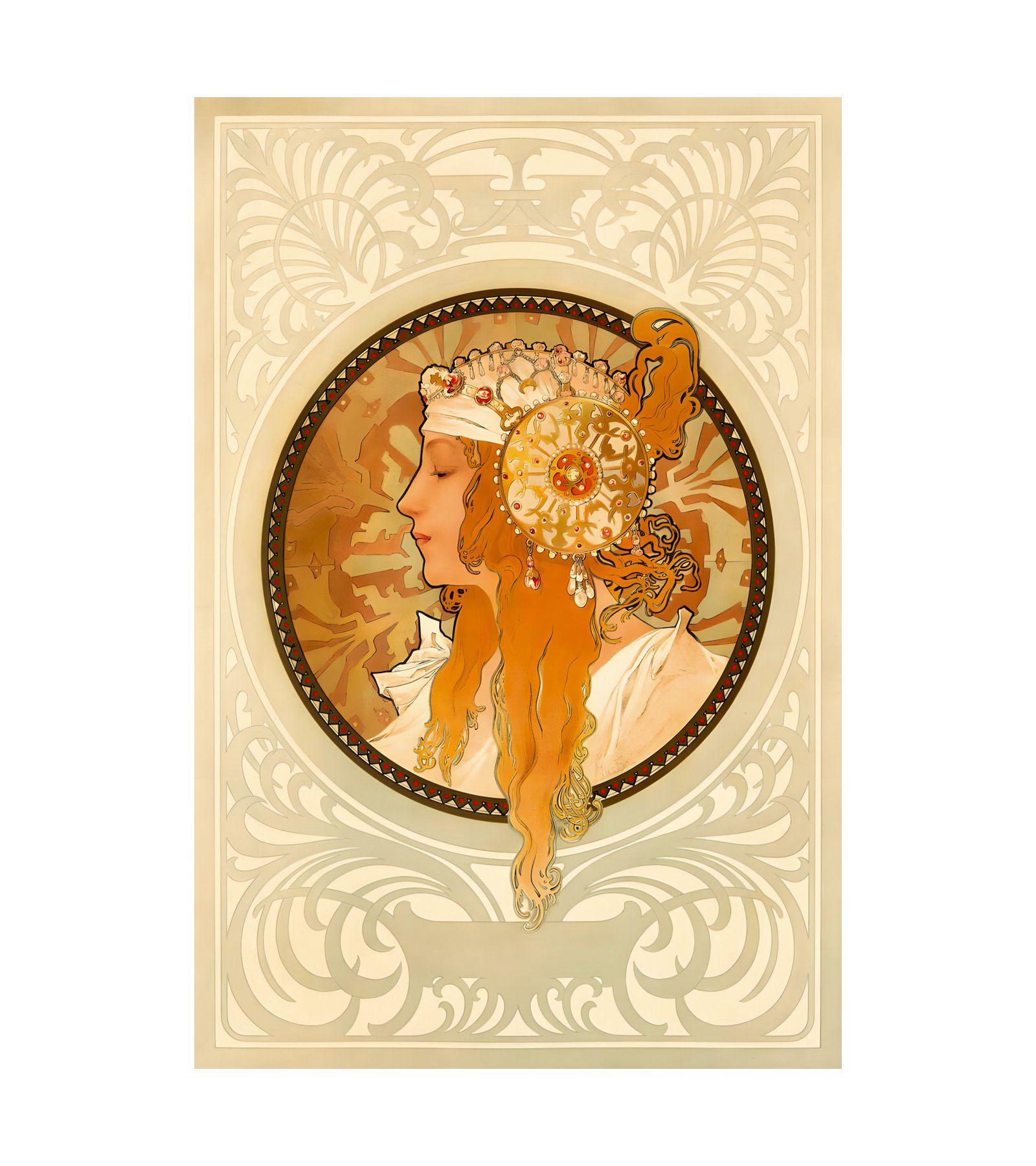 1897 ALPHONSE MUCHA (1860-1939) - Byzantine Heads 1 - Imp. F. Champenois, Paris 