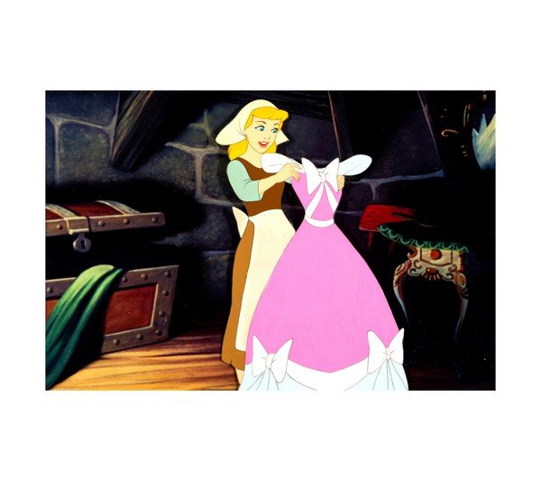 1950 Cinderella finds Attic Dress (Walt Disney, 1950) 
