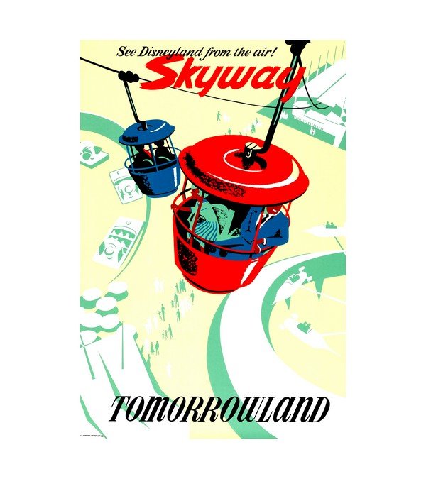 1956 'Skyway - Tomorrowland' Disneyland Park Attraction 