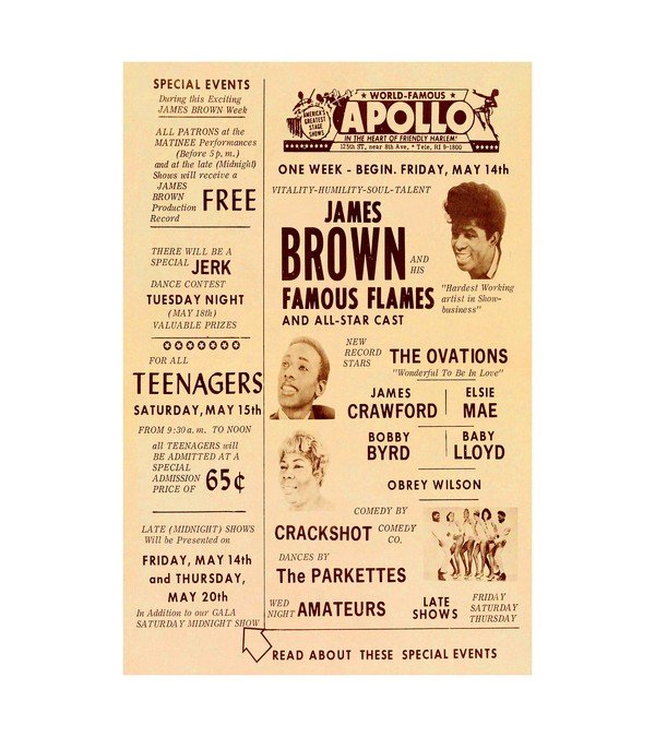  1965 James Brown Live at the Apollo, Harlem, NY