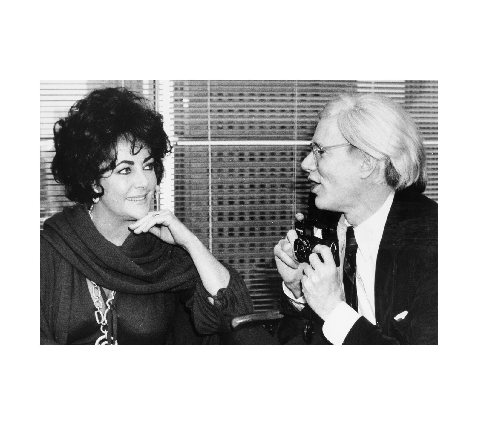 Elizabeth Taylor and Andy Warhol for Halston's
