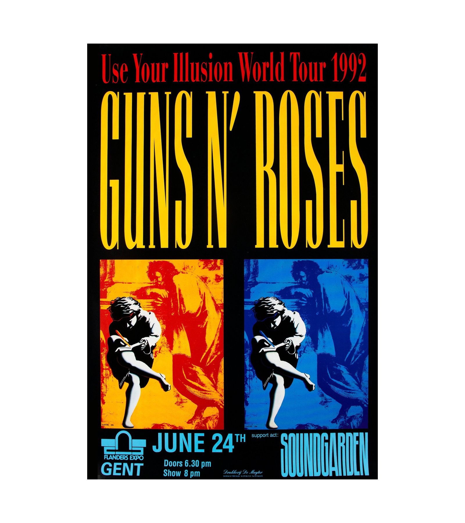 1992 Guns N' Roses Soundgarden Ghent 
