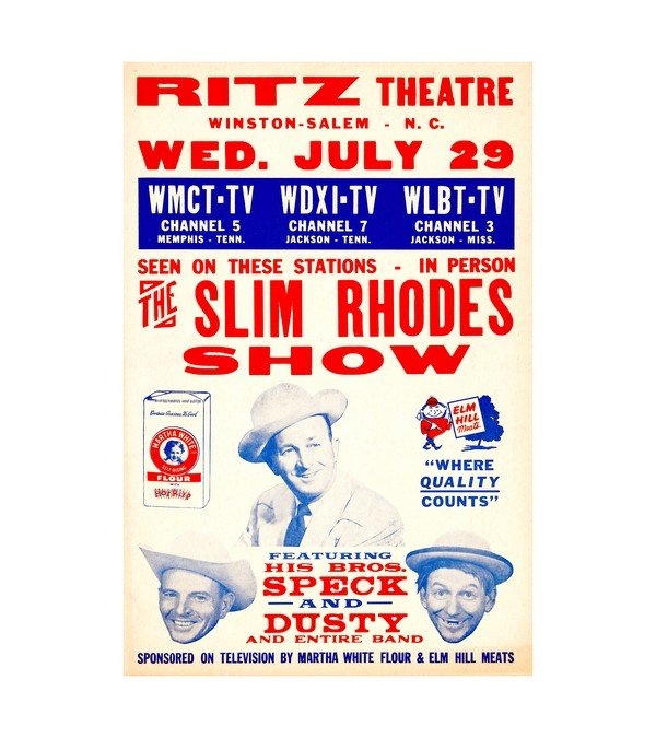 1953 Slim Rhodes Ritz Theatre 