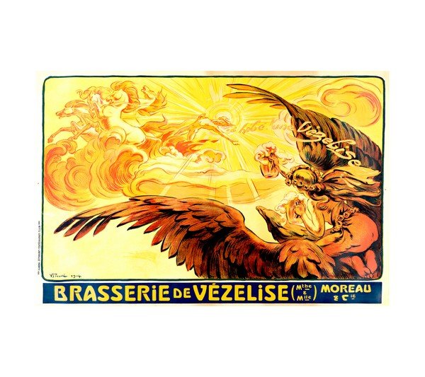1914 Brasserie De Vezelise beer poster 