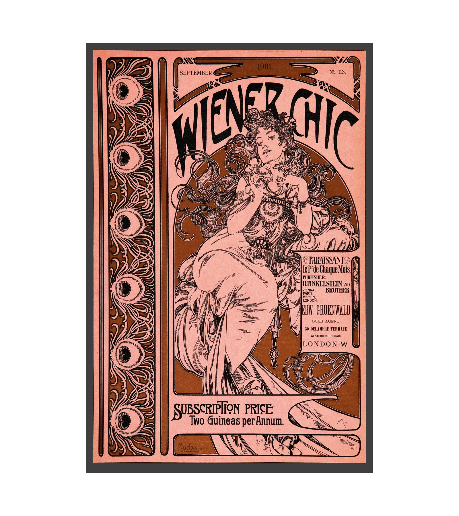 1901 Alphonse Mucha (Czech) Wiener Chic Magazine