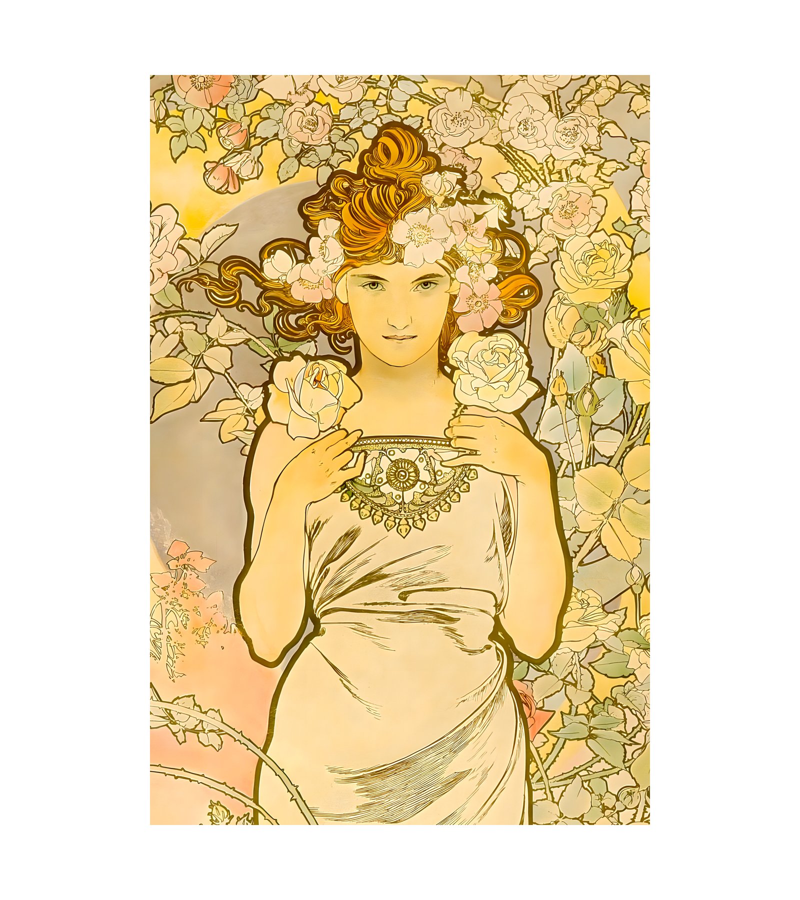 1898 ALPHONSE MUCHA (1860-1939) The Flowers (Lily) Imp. F. Champenois, Paris 