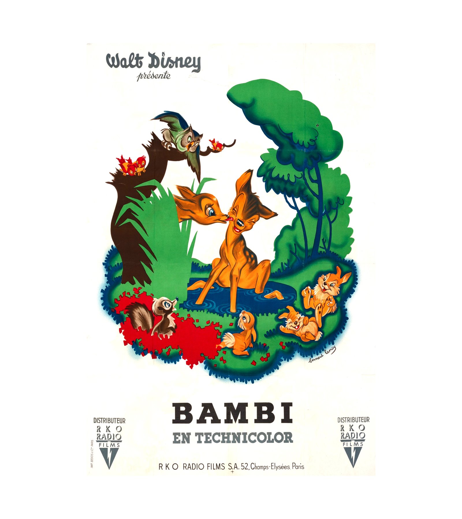 1948 Bambi (RKO) First Printing (French) 