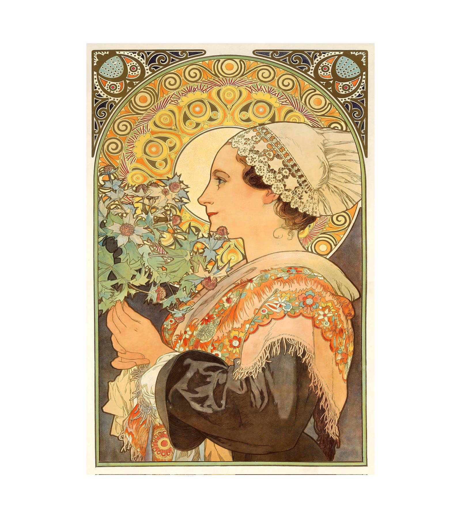 1906 ALPHONSE MUCHA (1860-1939) Sea Holly 