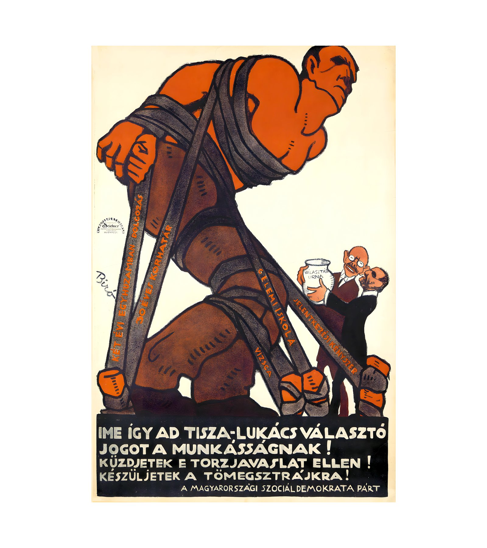 1913 MIHALY BIRO - Munkassagnak! Seidner, Budapest 