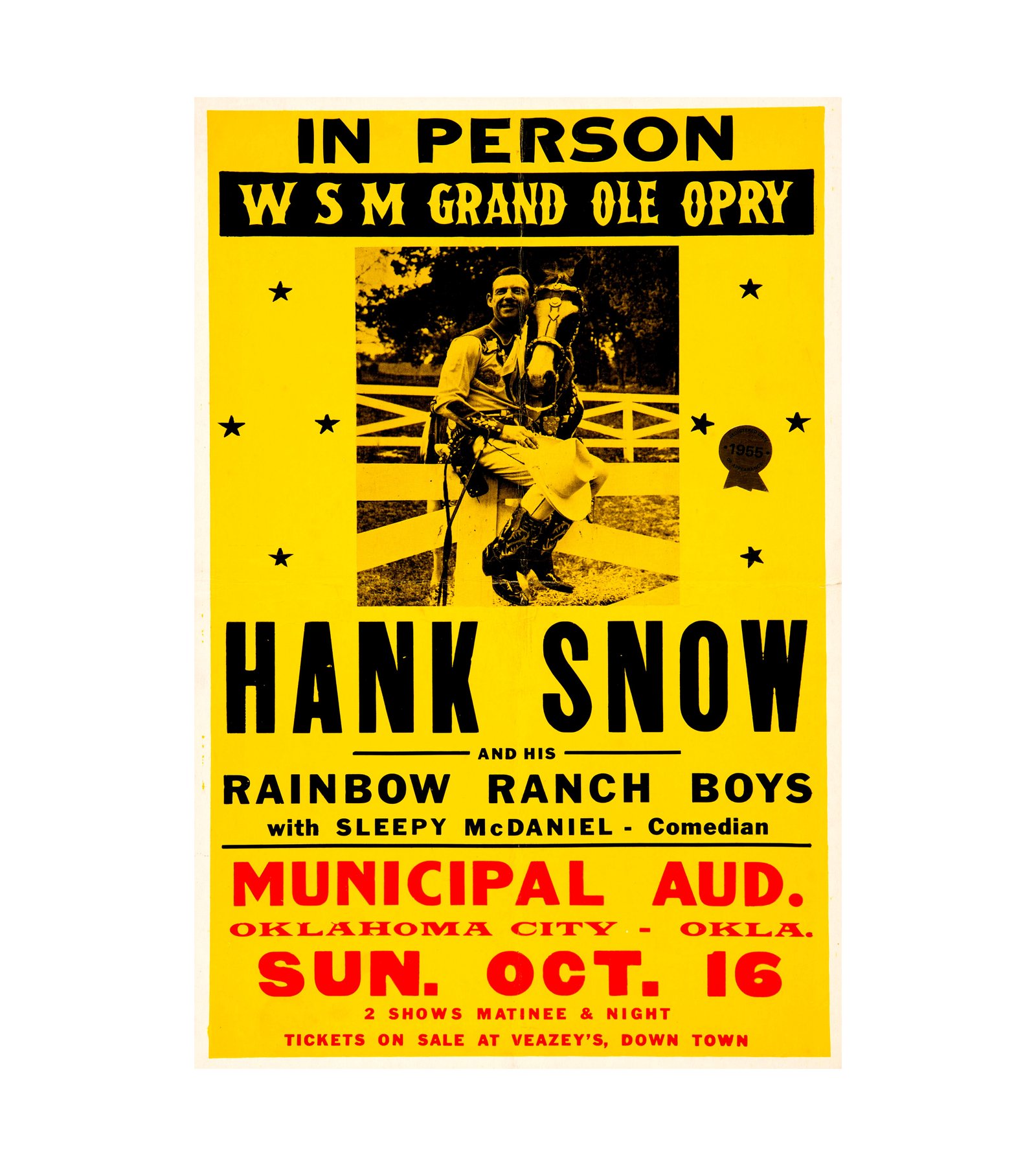 1955 Hank Snow - Elvis Presley as Unlisted Opening Act 
