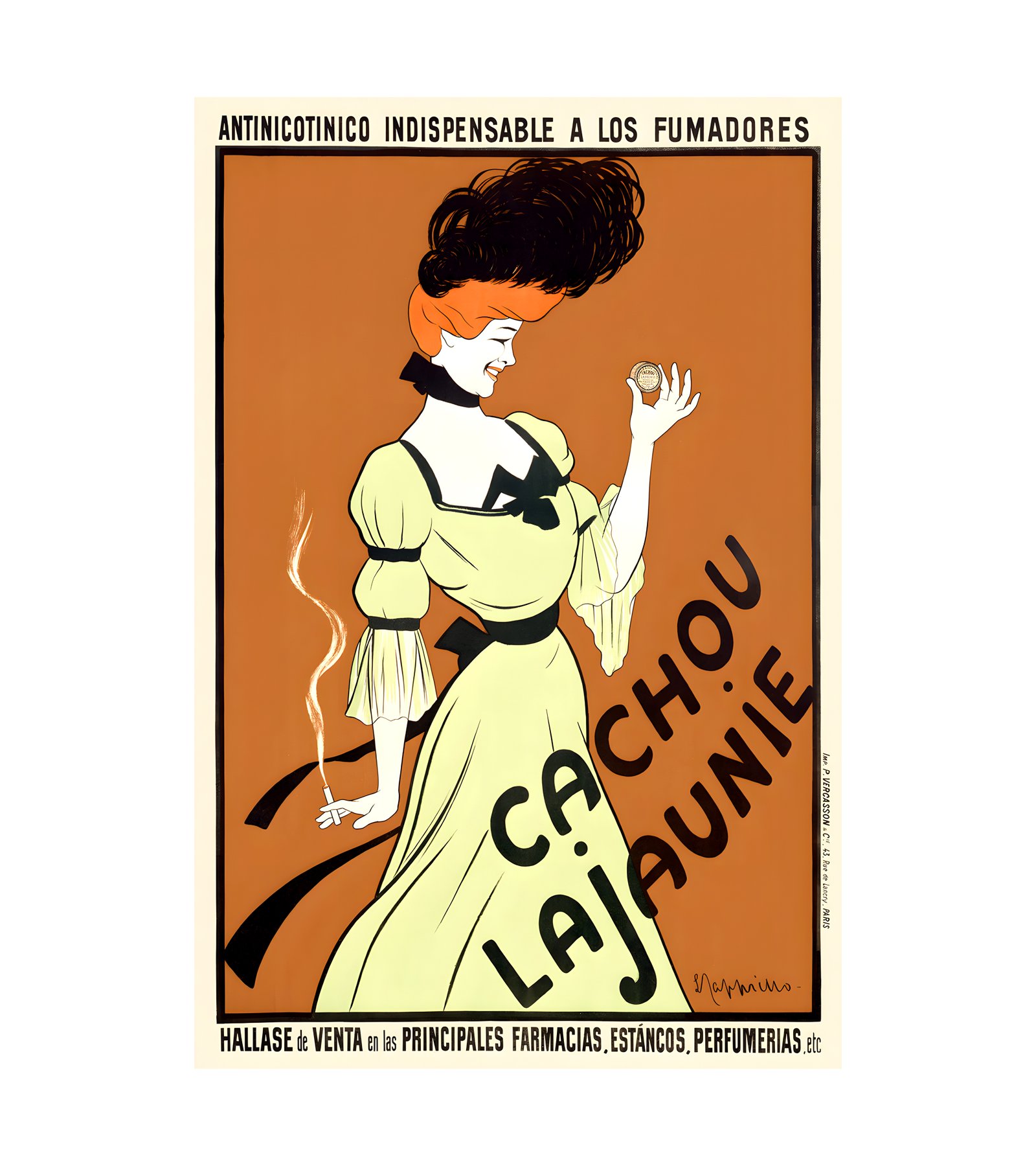 1900 Cachou Lajaunie (Brown) - Cappiello 