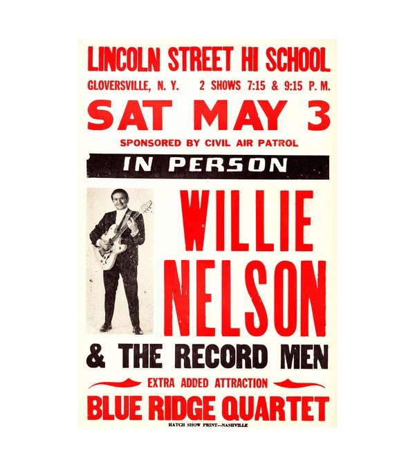  1958 Willie Nelson LINCOLN STREET HIGH SCHOOL 