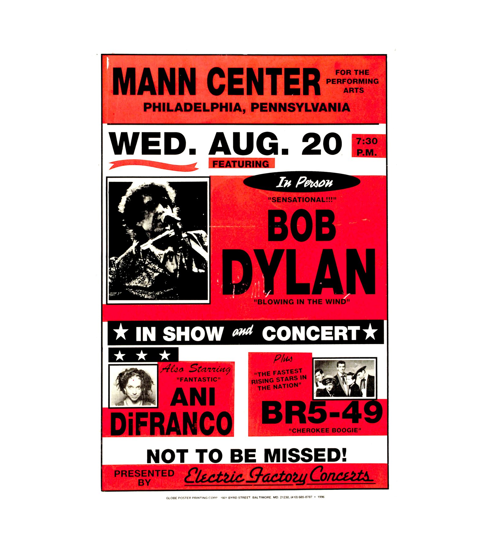 1996 Bob Dylan Mann Center - Bob Dylan 