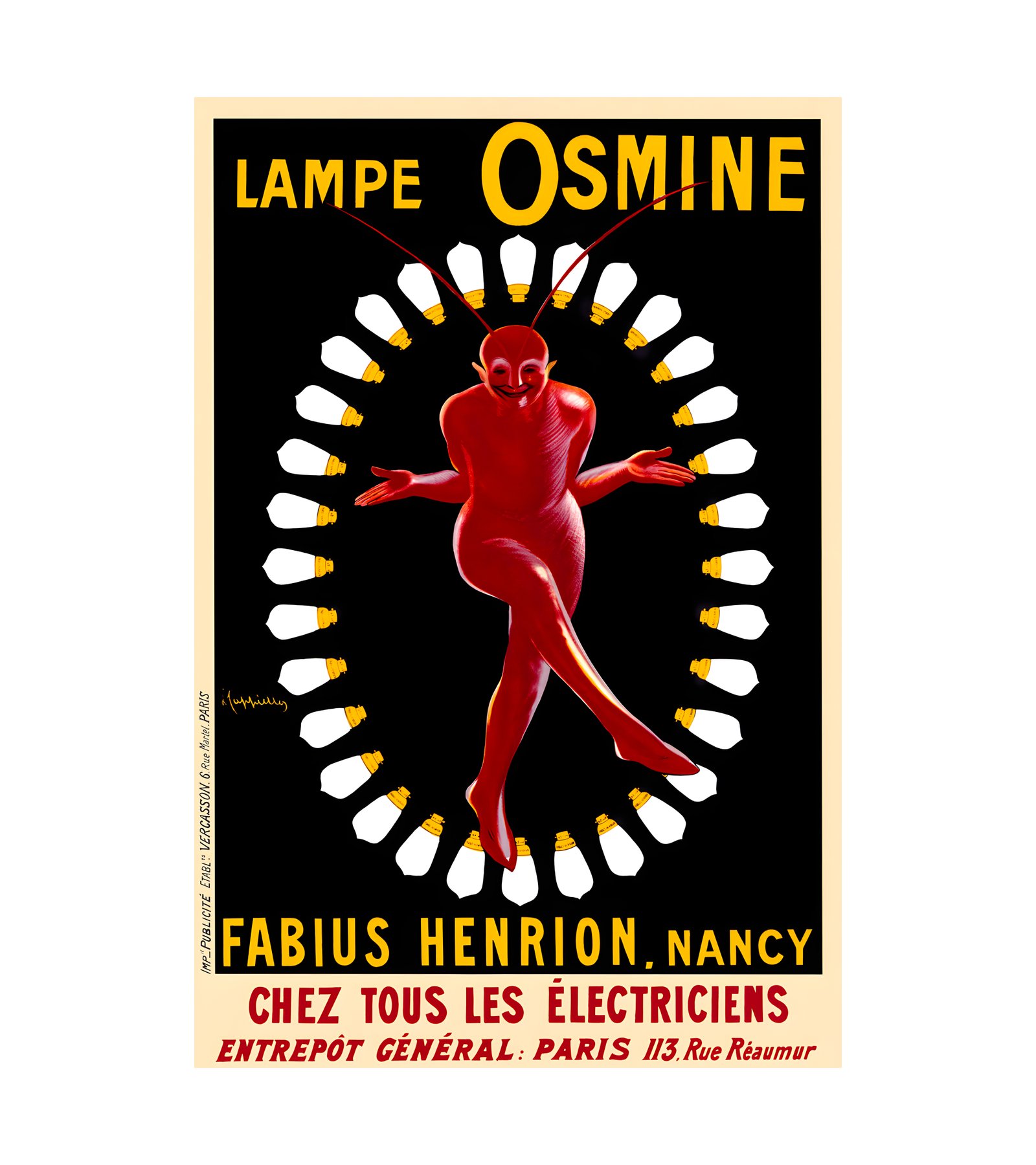 1909 Lampe Osmine by Cappiello 