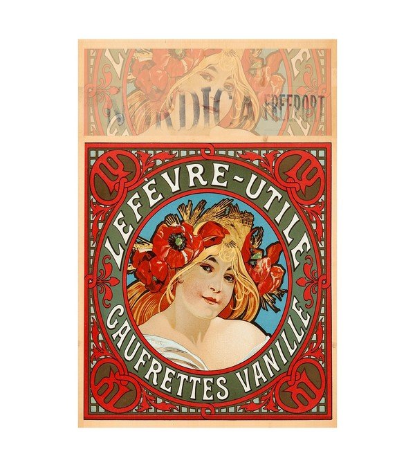 1900 Lefevre - Utile Gaufrettes Vanille by Alphonse Mucha
