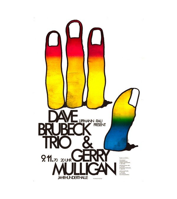 1970 Dave Brubeck, Gerry Mulligan Frankfurt, Germany 