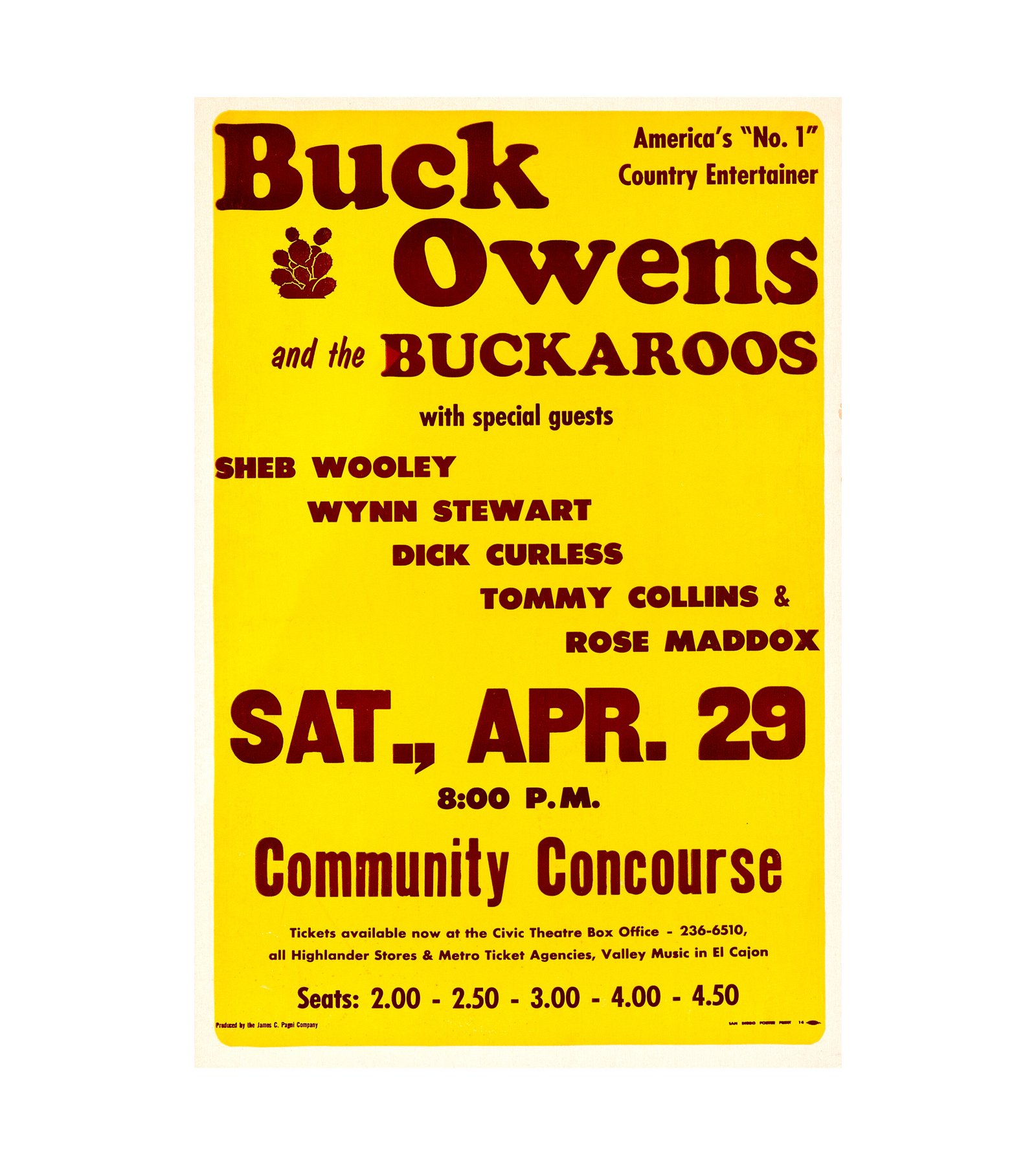 1967 Buck Owens & the Buckaroos -San Diego, CA 