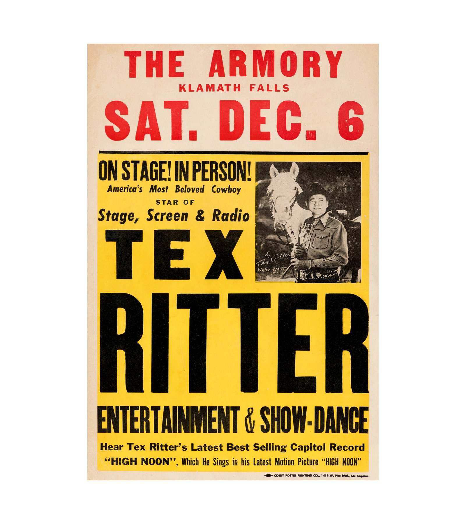 1952 Tex Ritter High Noon Klamath Falls, OR 