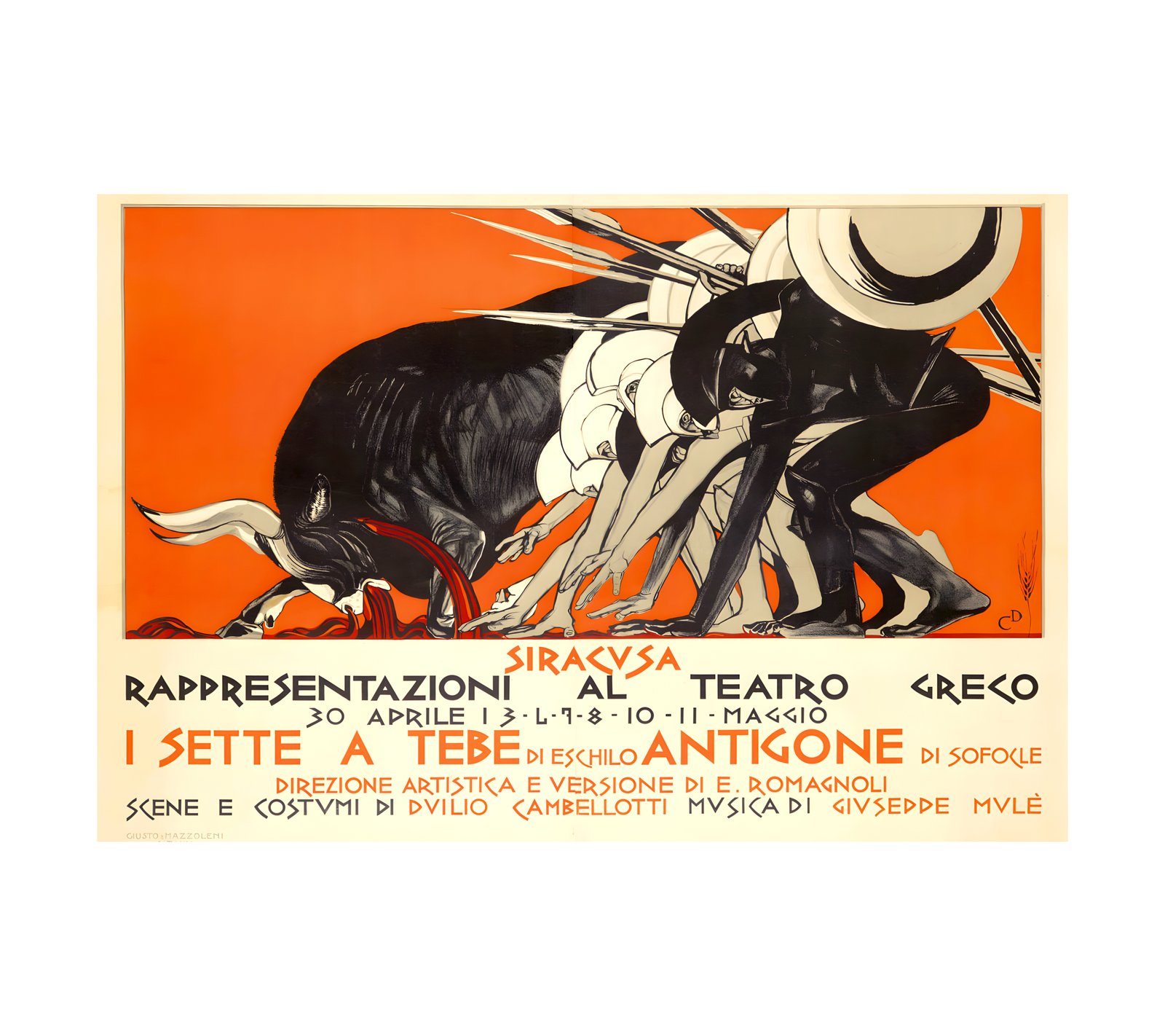 1924 Sette a Tebe - Antigone Giusto & Mazzoleni, Catania 