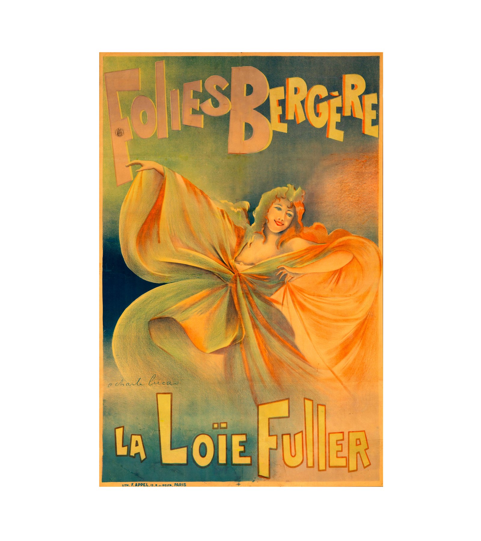 1903 Charles Lucas (French) La Loie Fuller Aux Folies Bergere